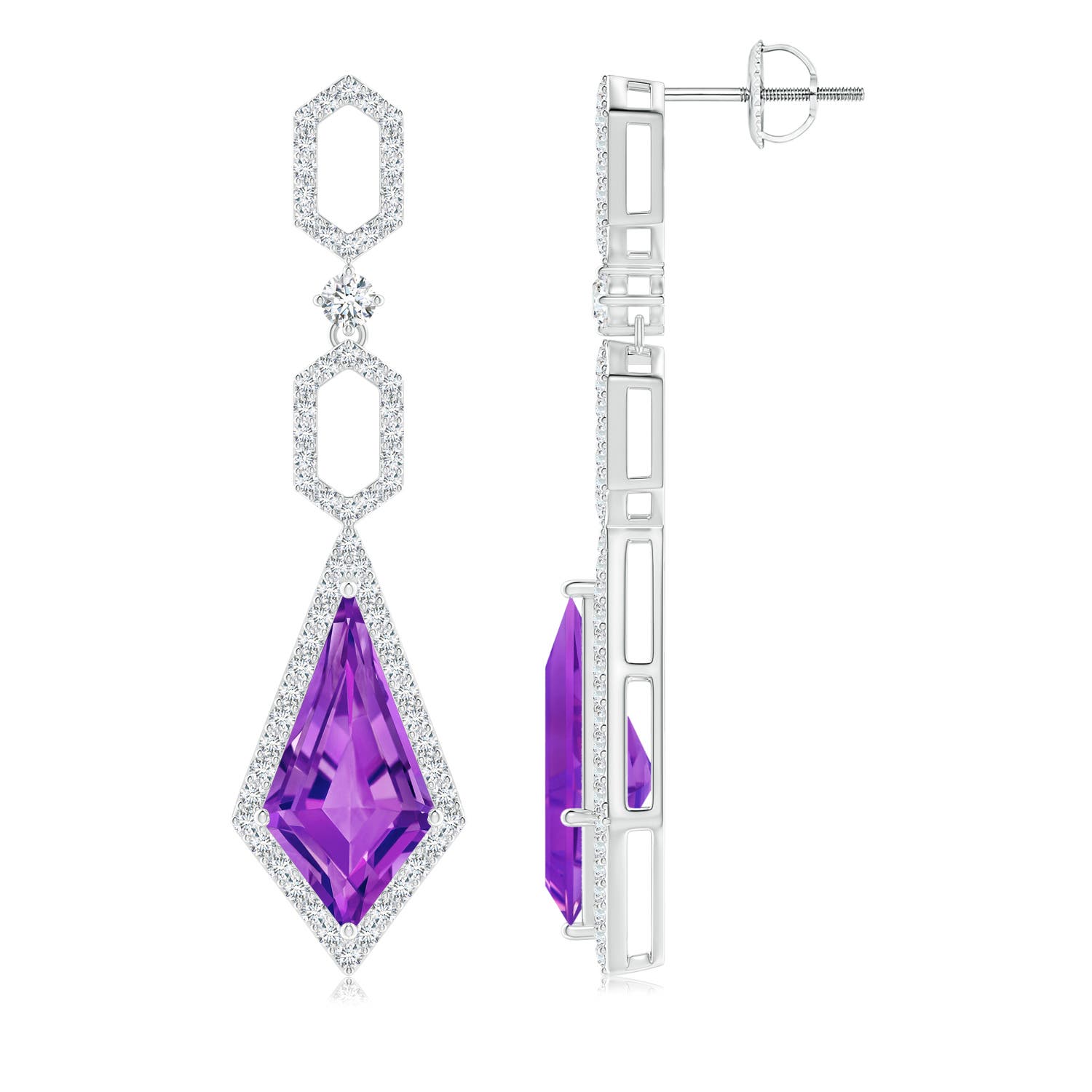 AAAA - Amethyst / 9.93 CT / 14 KT White Gold