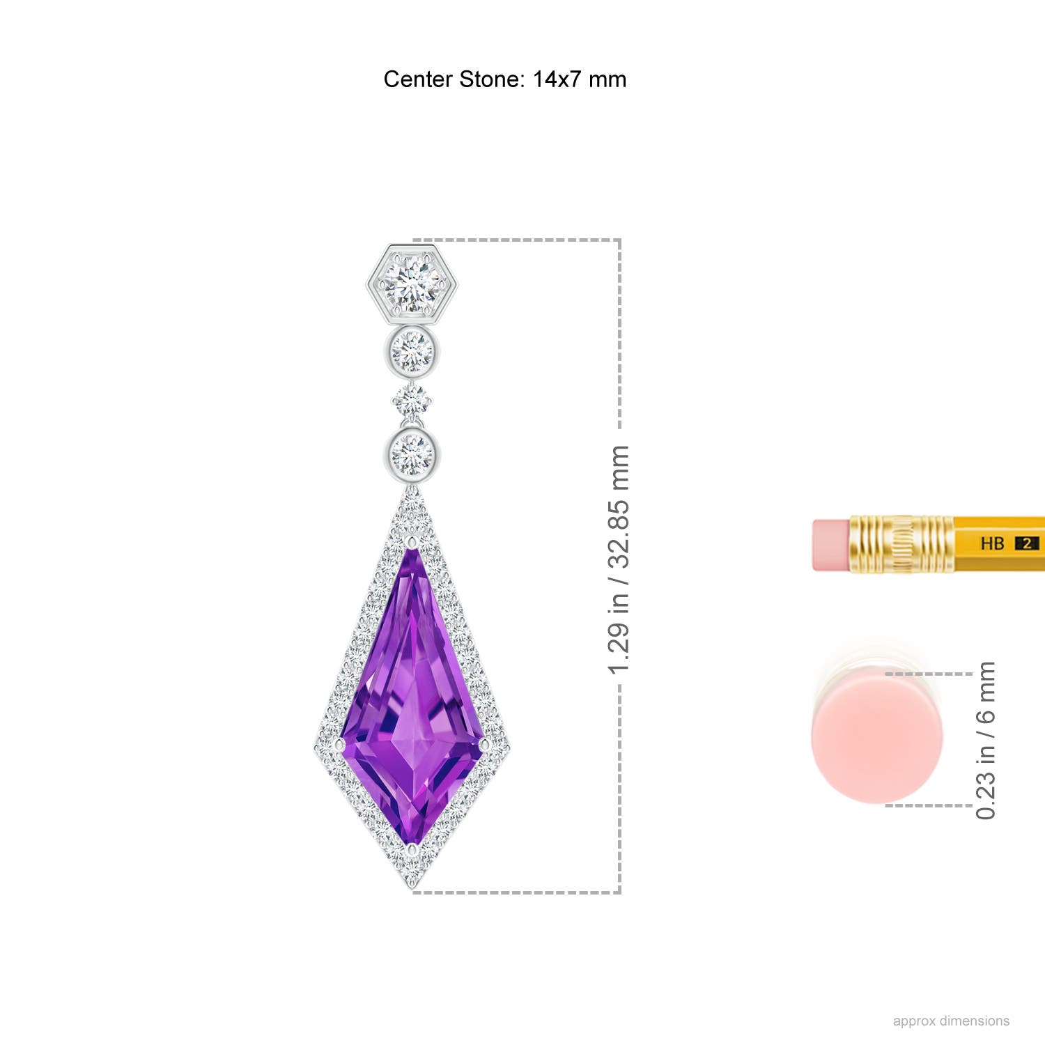 AAAA - Amethyst / 7.66 CT / 14 KT White Gold