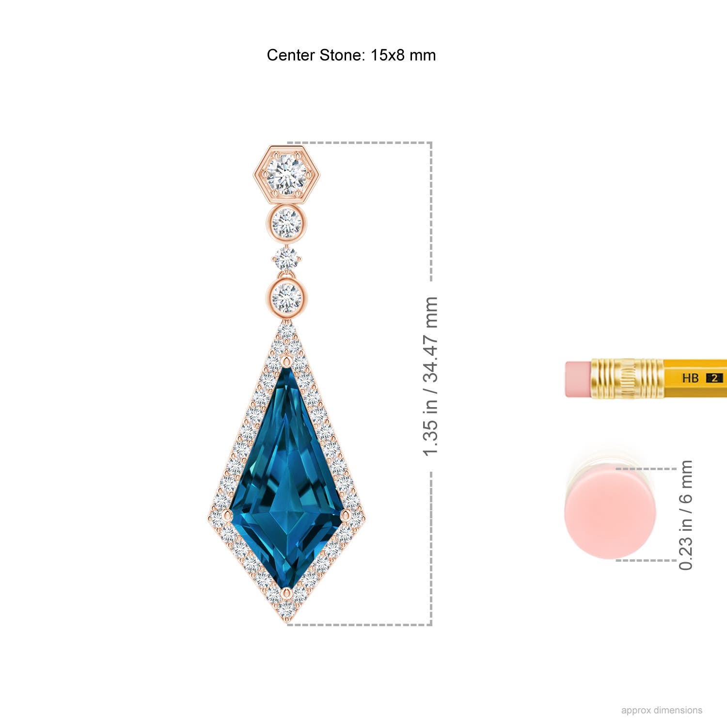 AAAA - London Blue Topaz / 11.58 CT / 14 KT Rose Gold