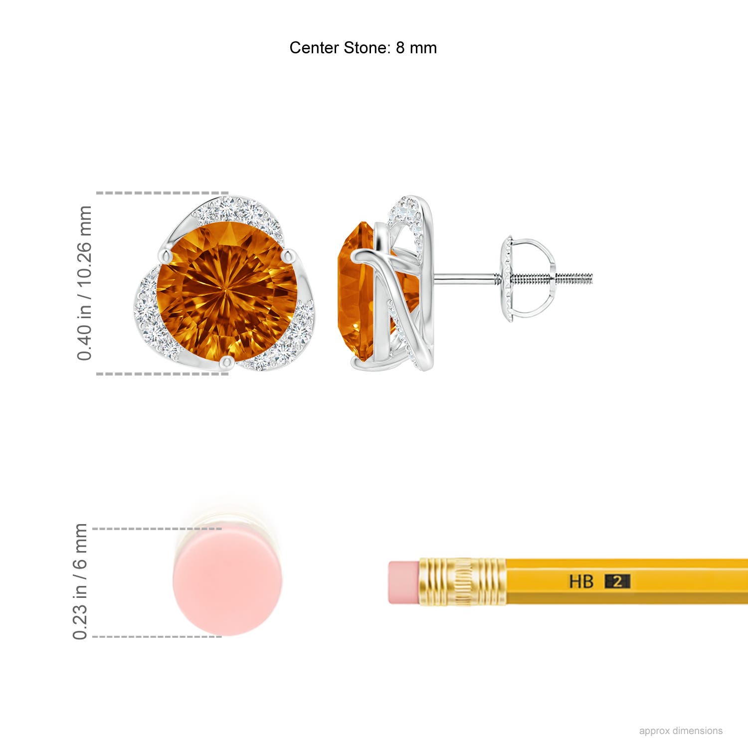 AAAA - Citrine / 3.84 CT / 14 KT White Gold