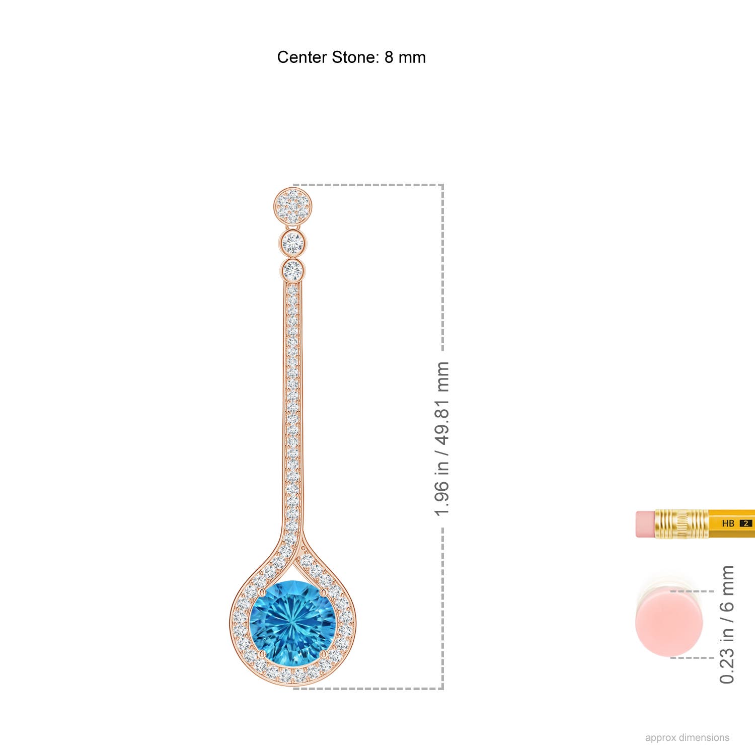 AAAA - Swiss Blue Topaz / 5 CT / 14 KT Rose Gold