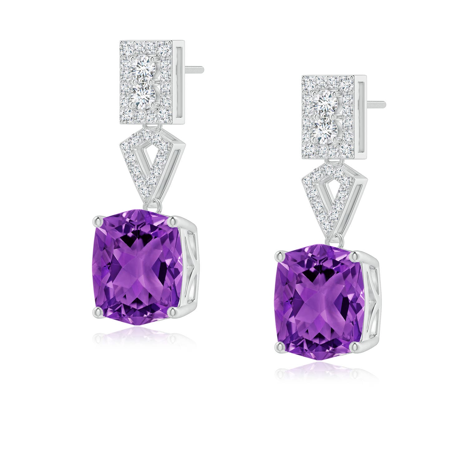 AAAA - Amethyst / 6.06 CT / 14 KT White Gold