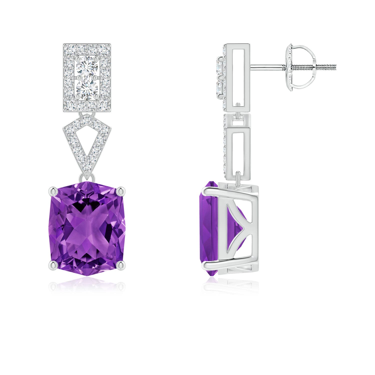 AAAA - Amethyst / 6.06 CT / 14 KT White Gold