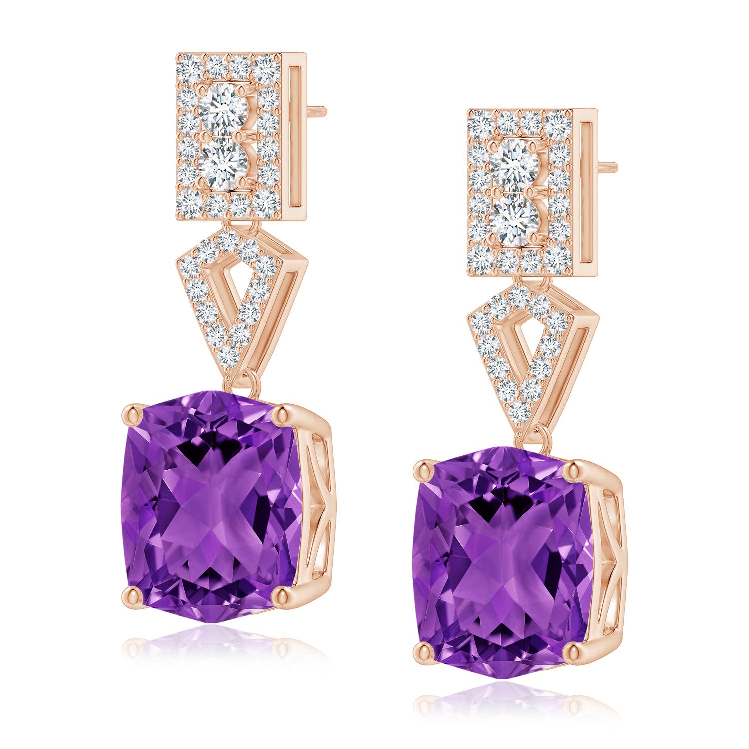 AAAA - Amethyst / 10.57 CT / 14 KT Rose Gold