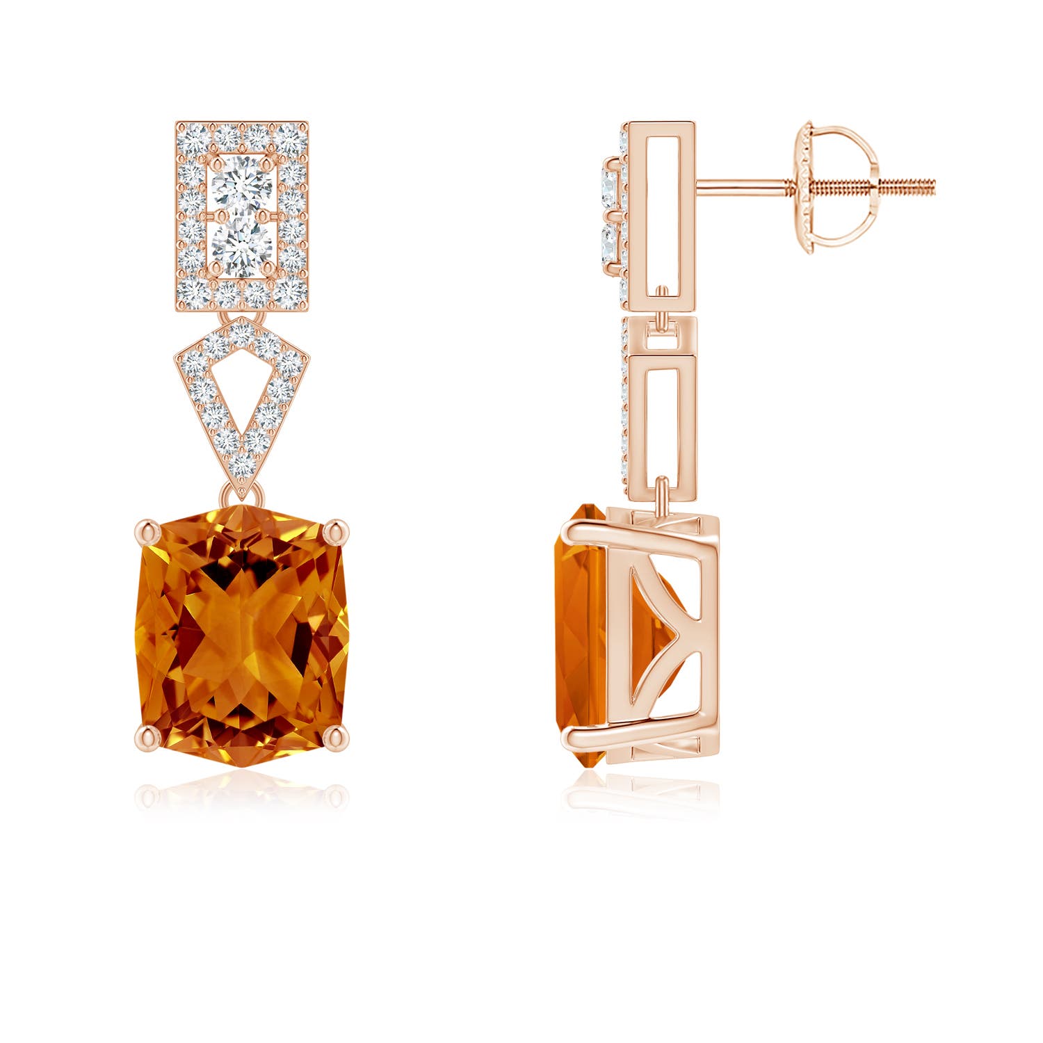 AAAA - Citrine / 6.06 CT / 14 KT Rose Gold