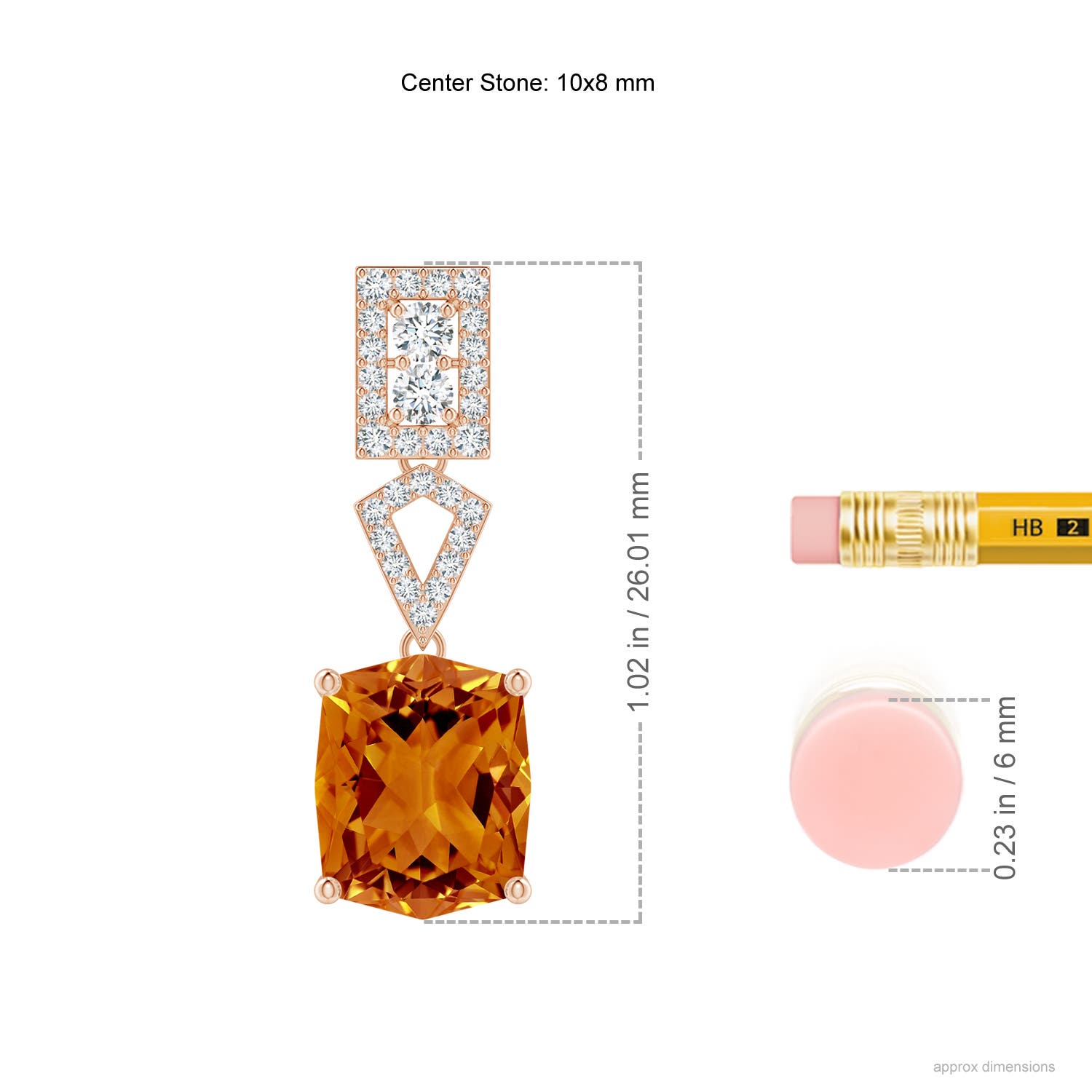 AAAA - Citrine / 6.06 CT / 14 KT Rose Gold