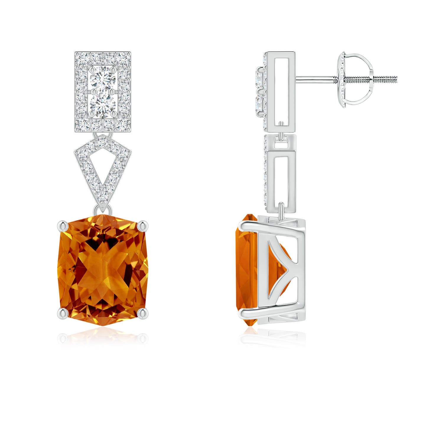 AAAA - Citrine / 6.06 CT / 14 KT White Gold