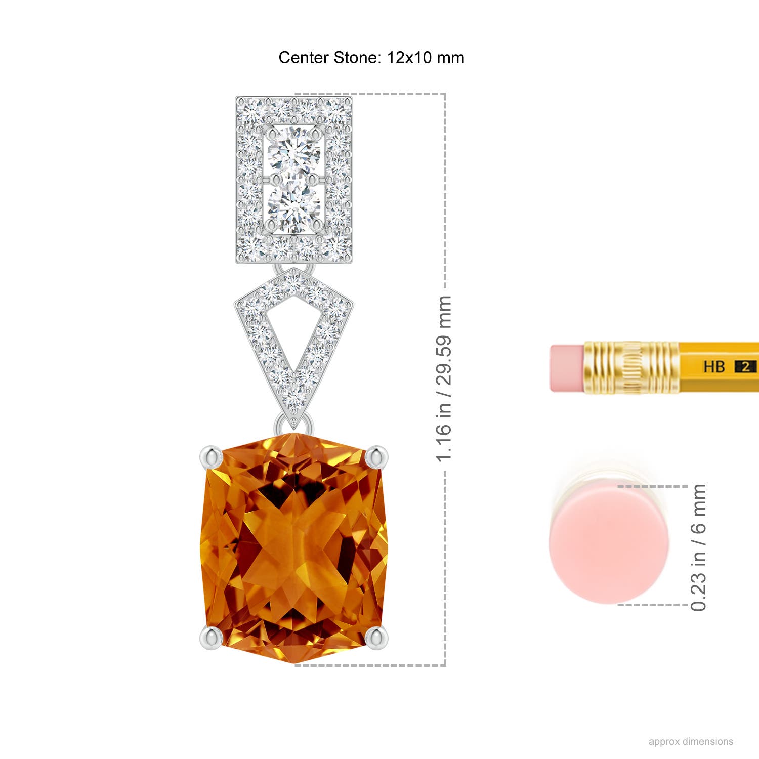 AAAA - Citrine / 10.57 CT / 14 KT White Gold