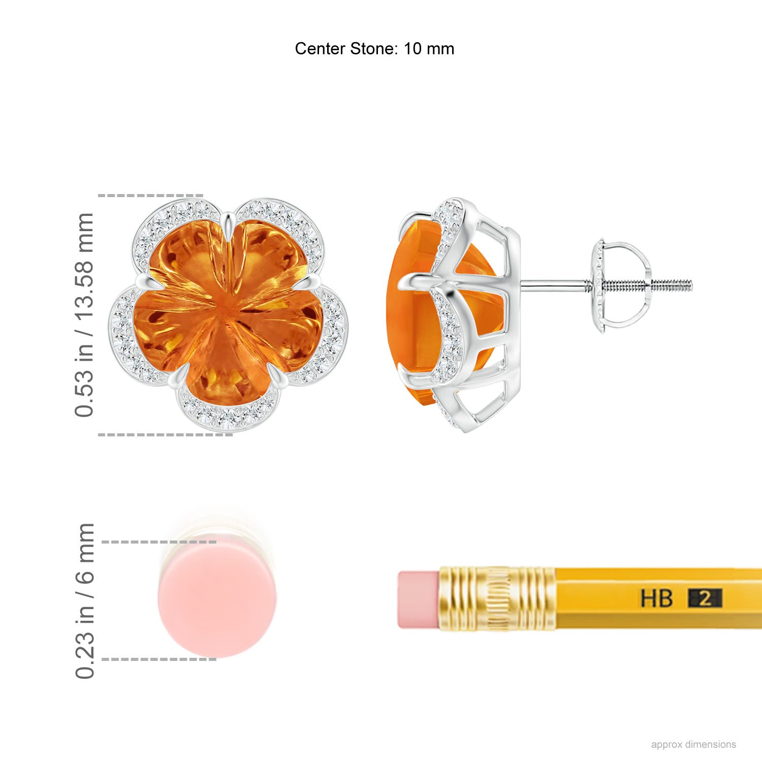 AAAA - Citrine / 9.06 CT / 14 KT White Gold