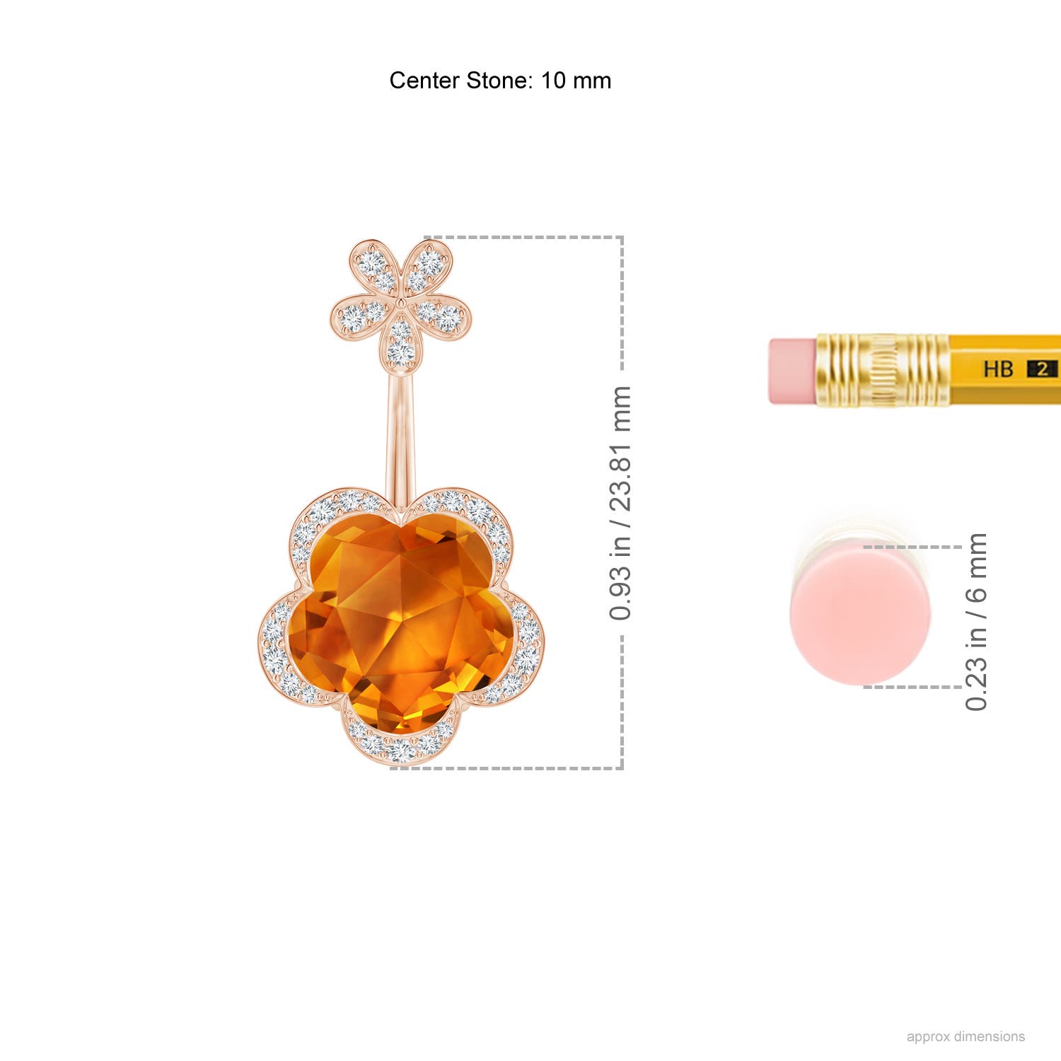 AAAA - Citrine / 7.74 CT / 14 KT Rose Gold