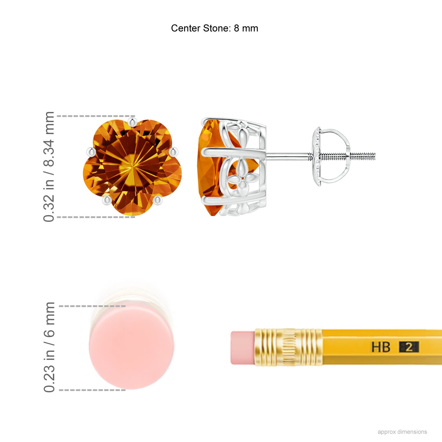 AAAA - Citrine / 3.8 CT / 14 KT White Gold