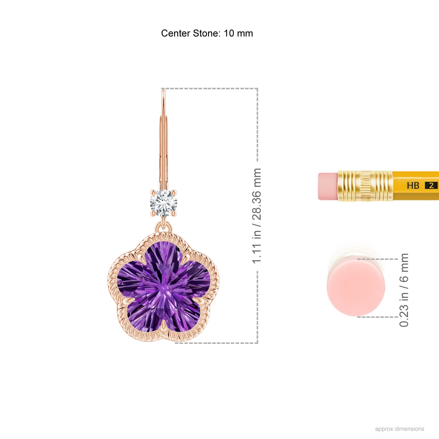 AAAA - Amethyst / 7.61 CT / 14 KT Rose Gold