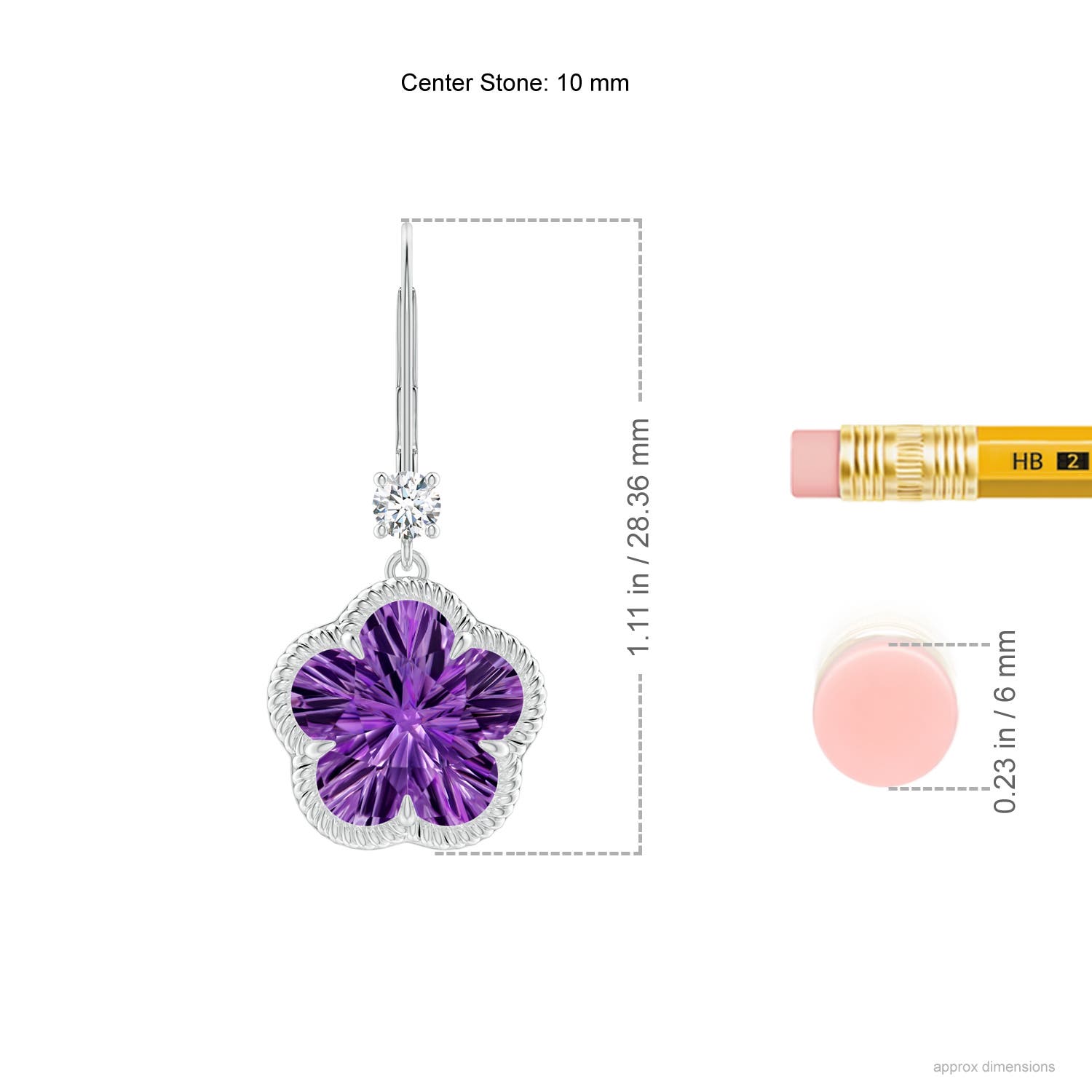 AAAA - Amethyst / 7.61 CT / 14 KT White Gold