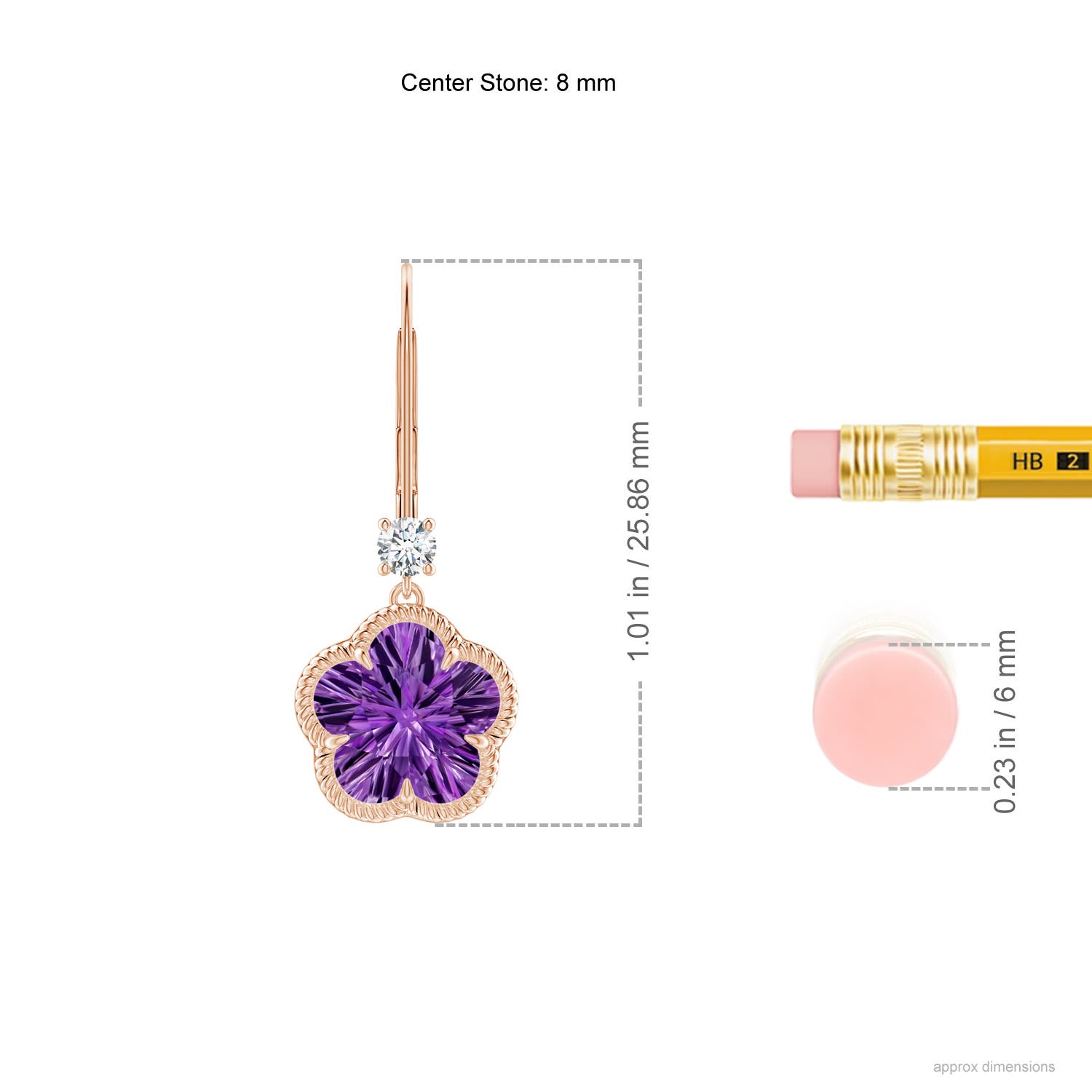 AAAA - Amethyst / 4.15 CT / 14 KT Rose Gold