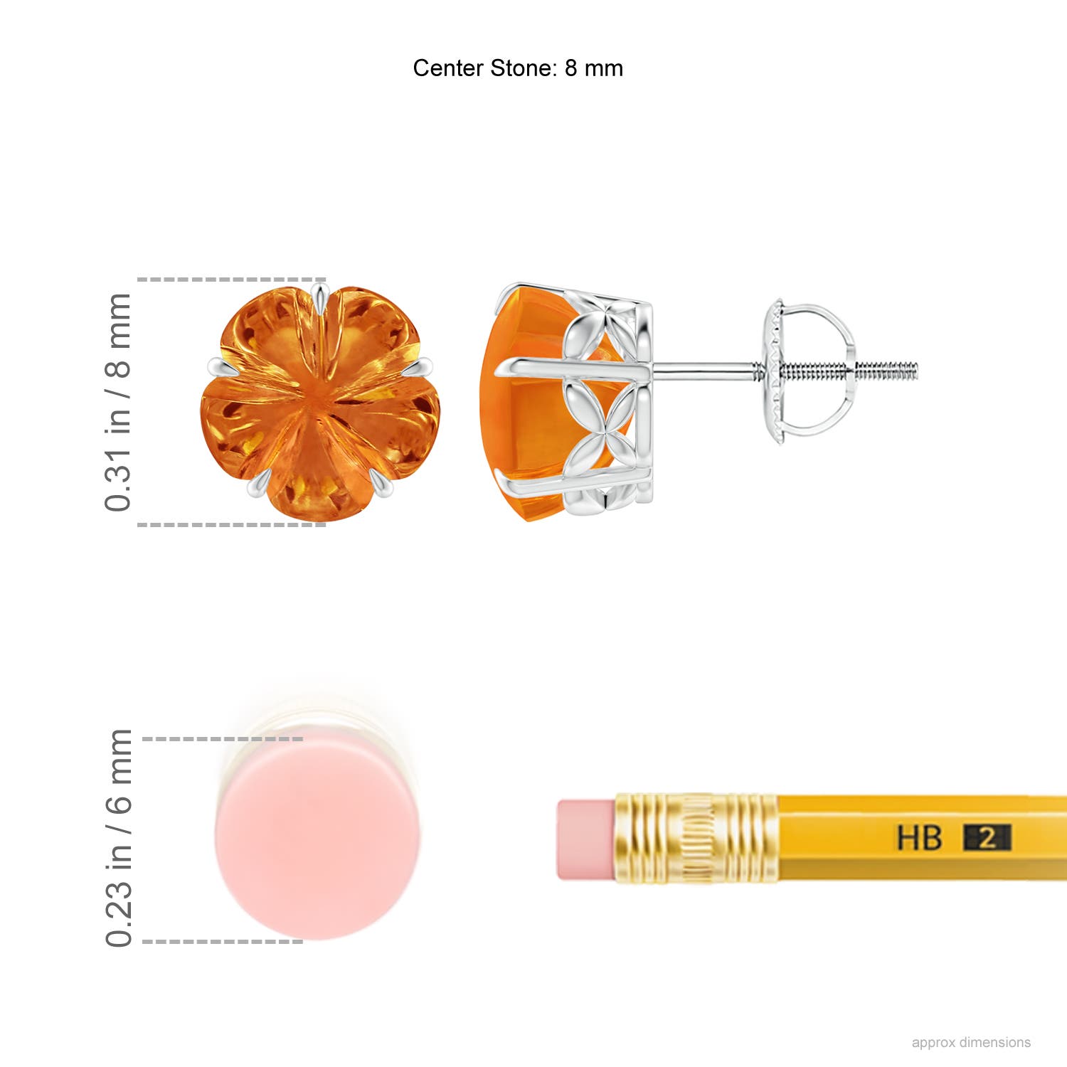 AAAA - Citrine / 4.2 CT / 14 KT White Gold