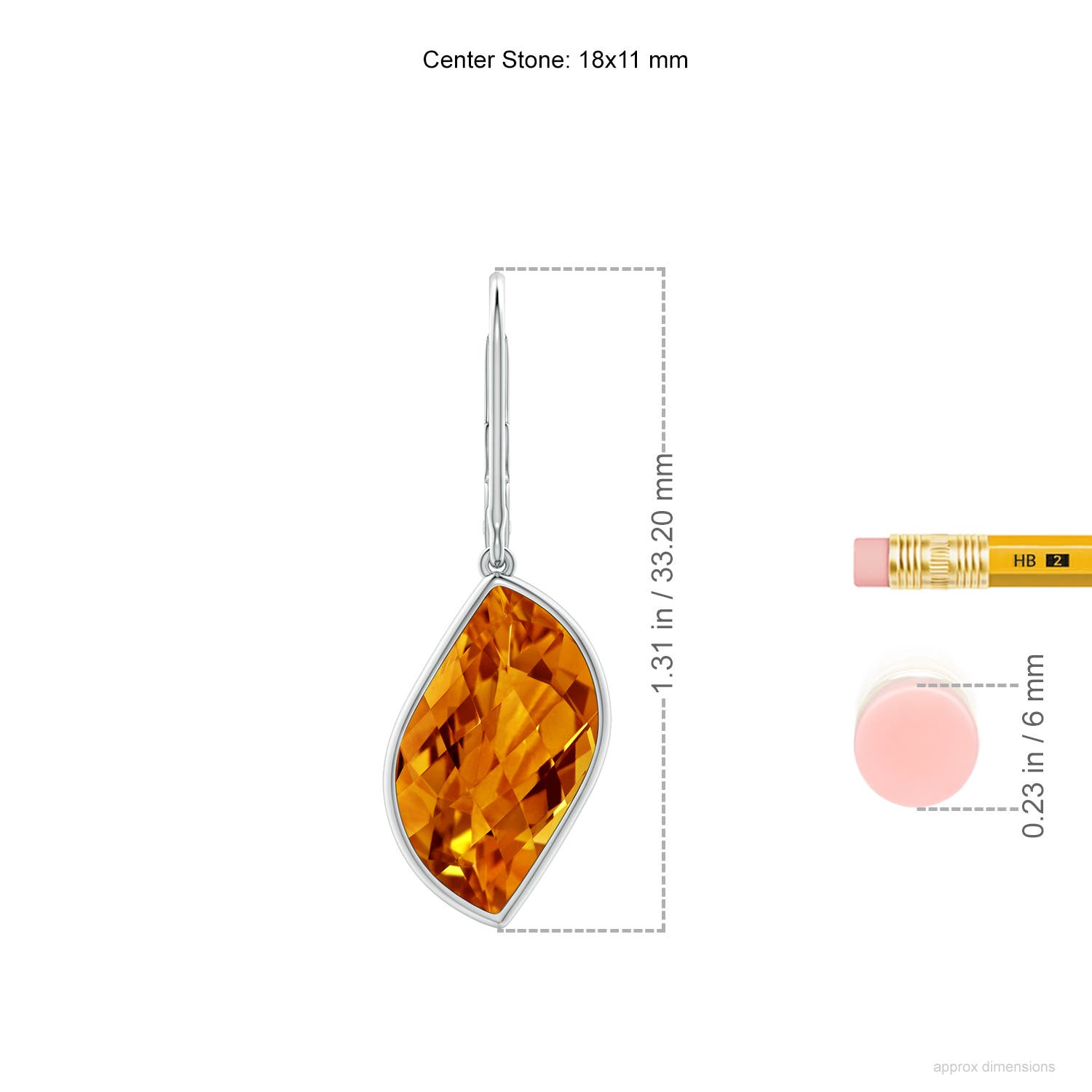 AAAA - Citrine / 13.4 CT / 14 KT White Gold