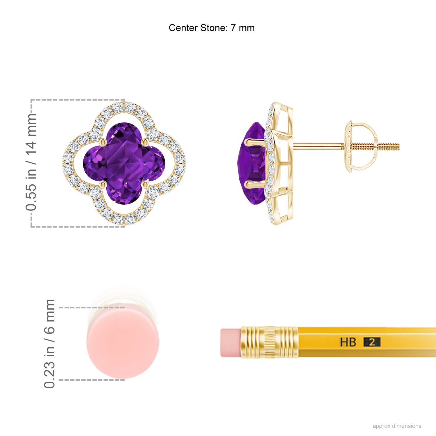 AAAA - Amethyst / 3.46 CT / 14 KT Yellow Gold