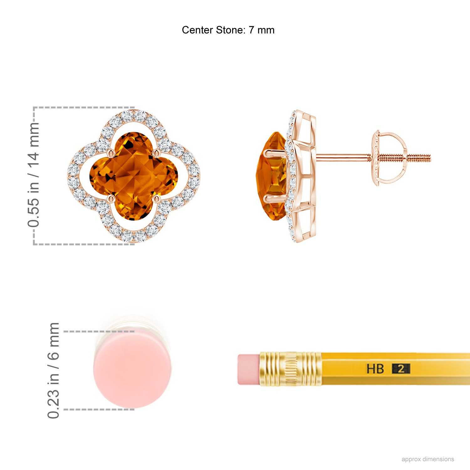 AAAA - Citrine / 3.46 CT / 14 KT Rose Gold