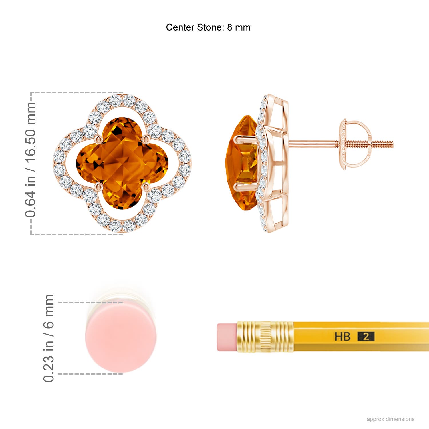 AAAA - Citrine / 5.19 CT / 14 KT Rose Gold