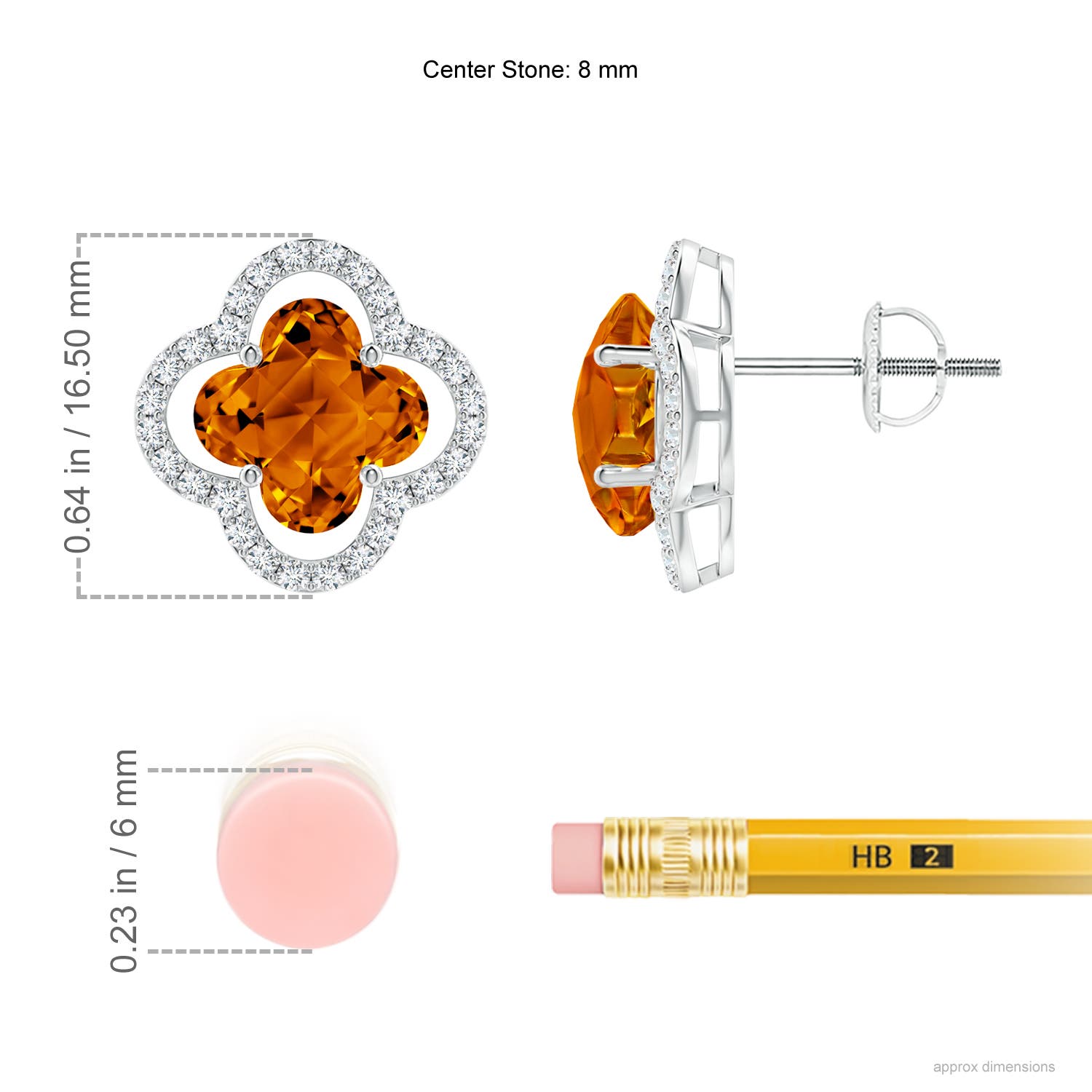 AAAA - Citrine / 5.19 CT / 14 KT White Gold