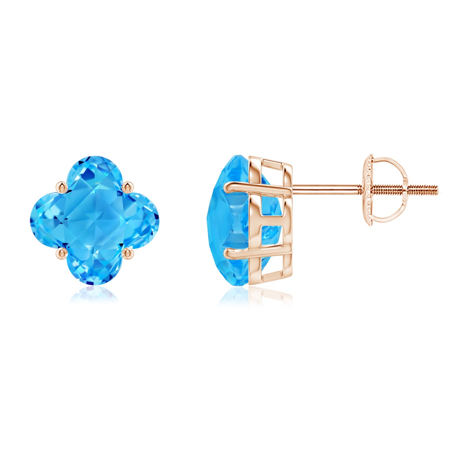 AAAA - Swiss Blue Topaz / 5.4 CT / 14 KT Rose Gold