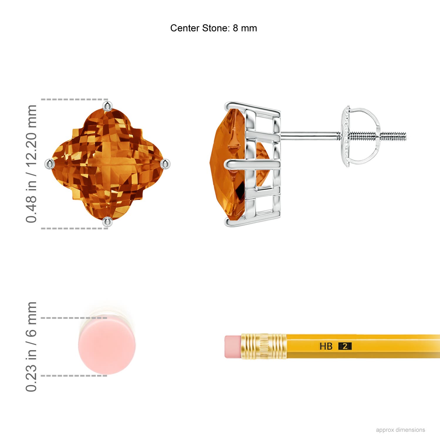 AAAA - Citrine / 4.4 CT / 14 KT White Gold