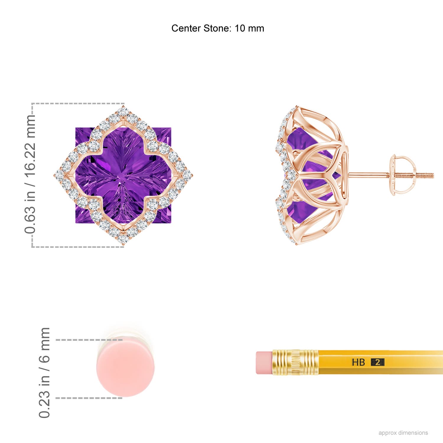 AAAA - Amethyst / 8.91 CT / 14 KT Rose Gold