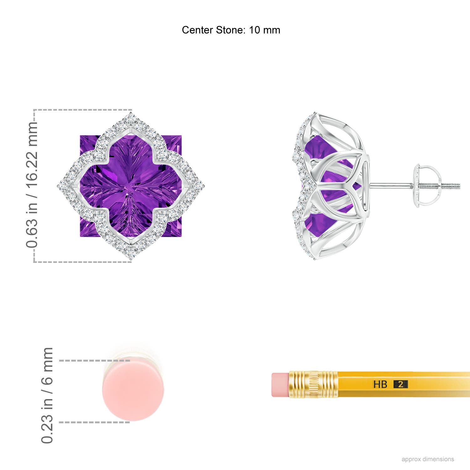 AAAA - Amethyst / 8.91 CT / 14 KT White Gold