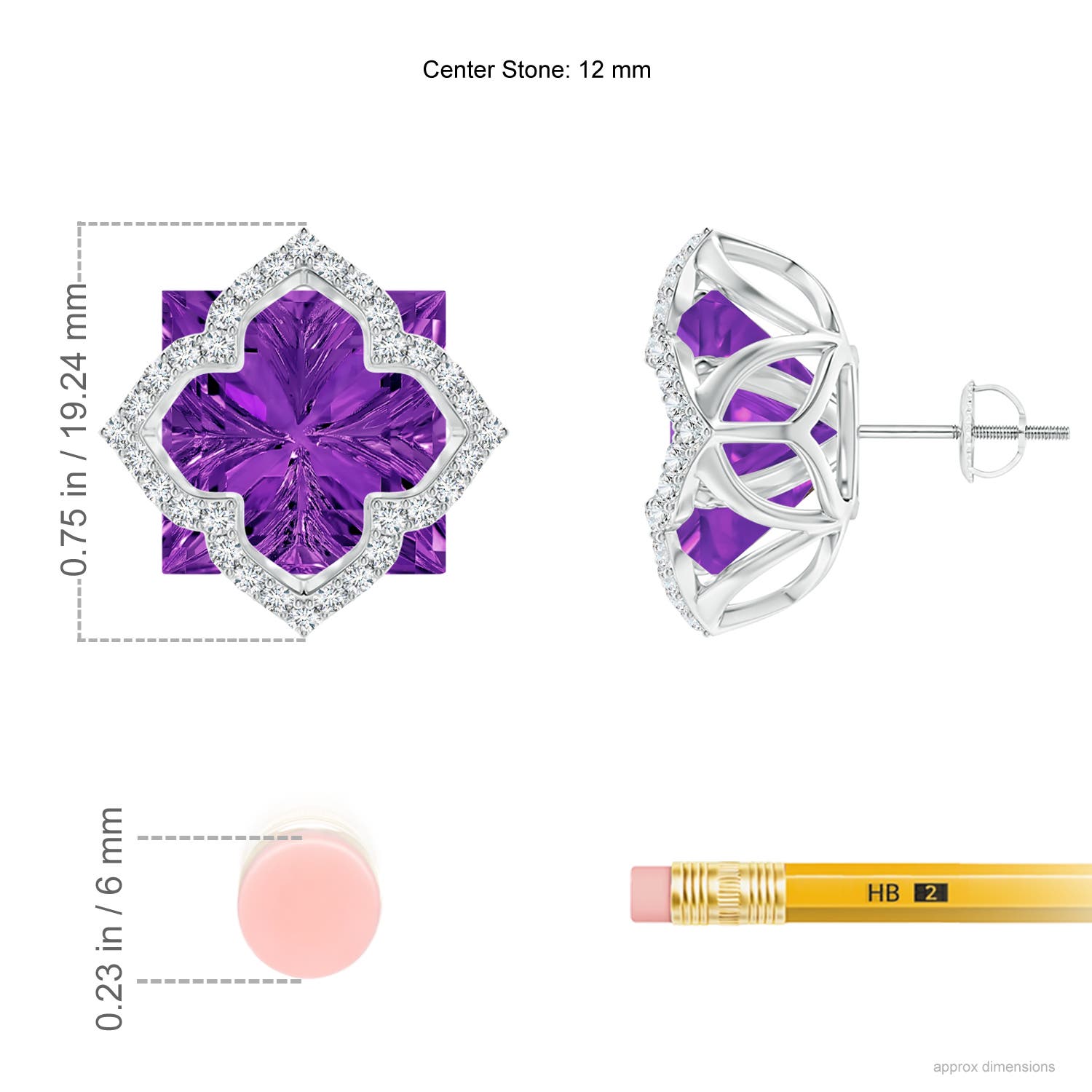 AAAA - Amethyst / 14.77 CT / 14 KT White Gold