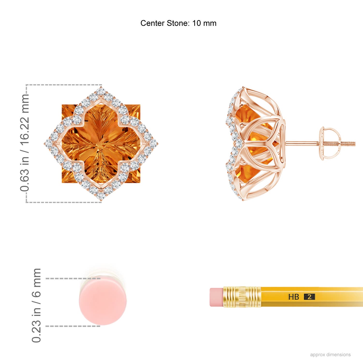 AAAA - Citrine / 8.91 CT / 14 KT Rose Gold