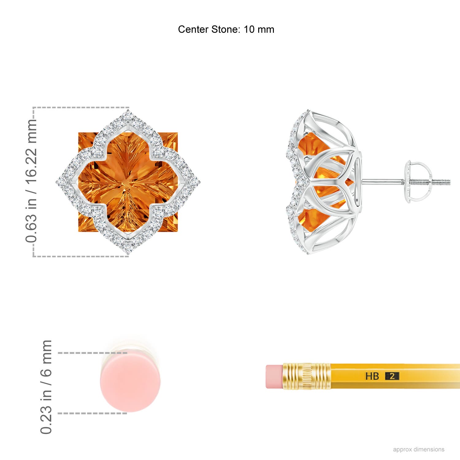 AAAA - Citrine / 8.91 CT / 14 KT White Gold