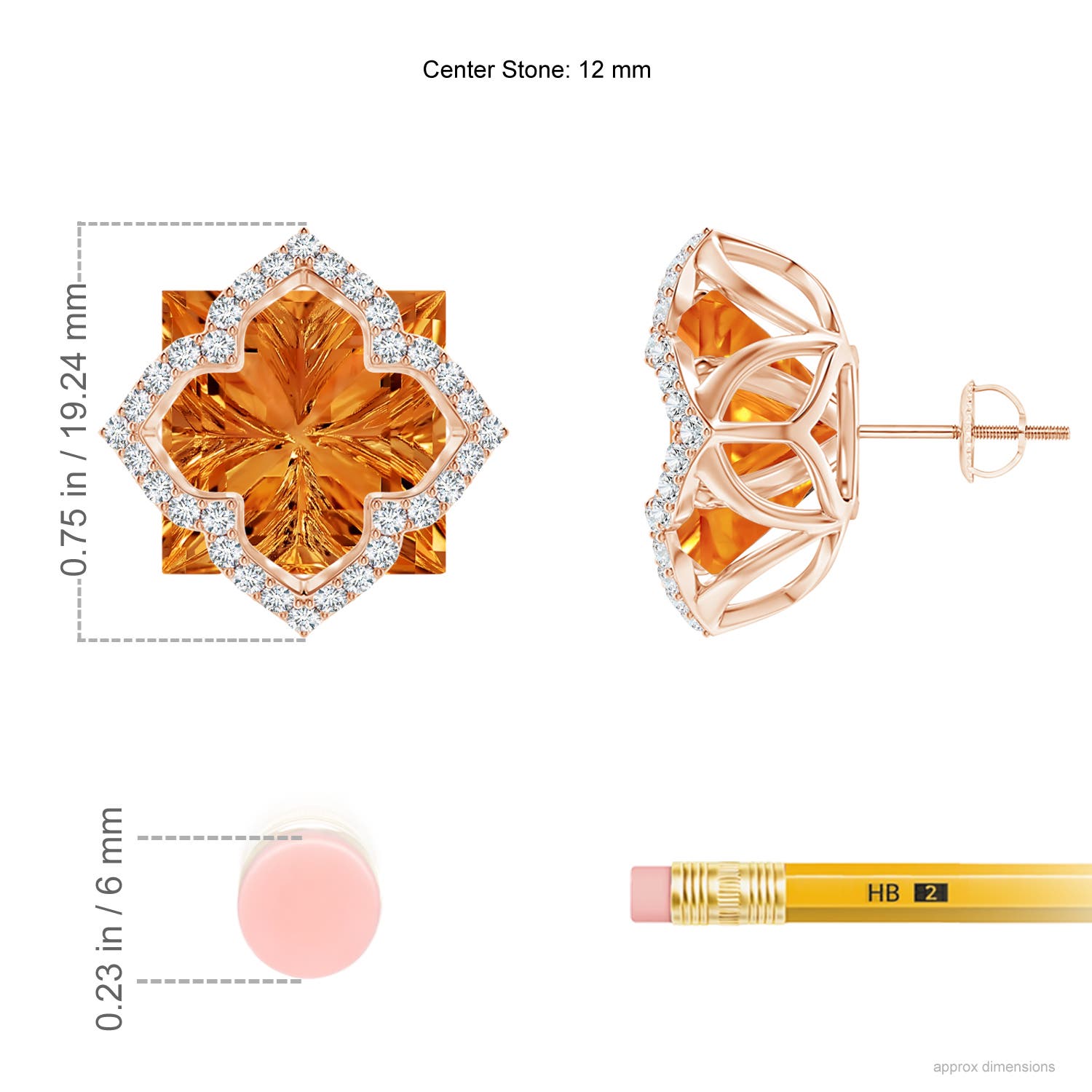 AAAA - Citrine / 14.77 CT / 14 KT Rose Gold