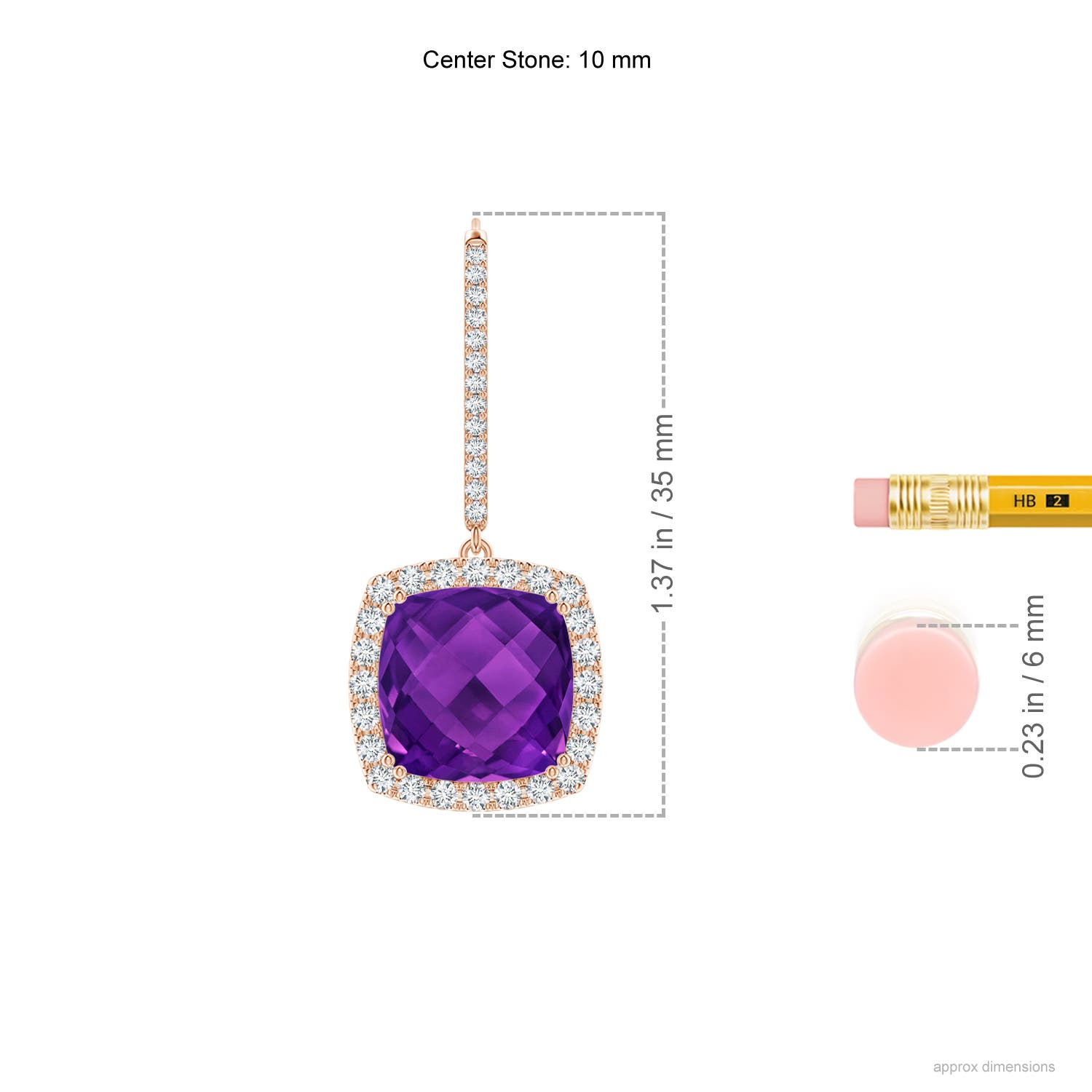 AAAA - Amethyst / 8.78 CT / 14 KT Rose Gold