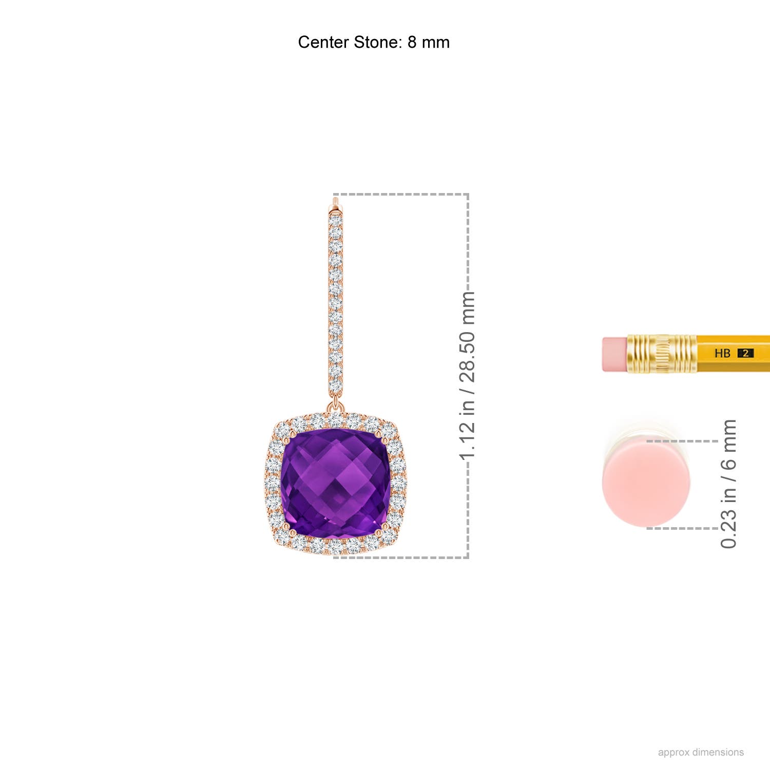 AAAA - Amethyst / 5.42 CT / 14 KT Rose Gold