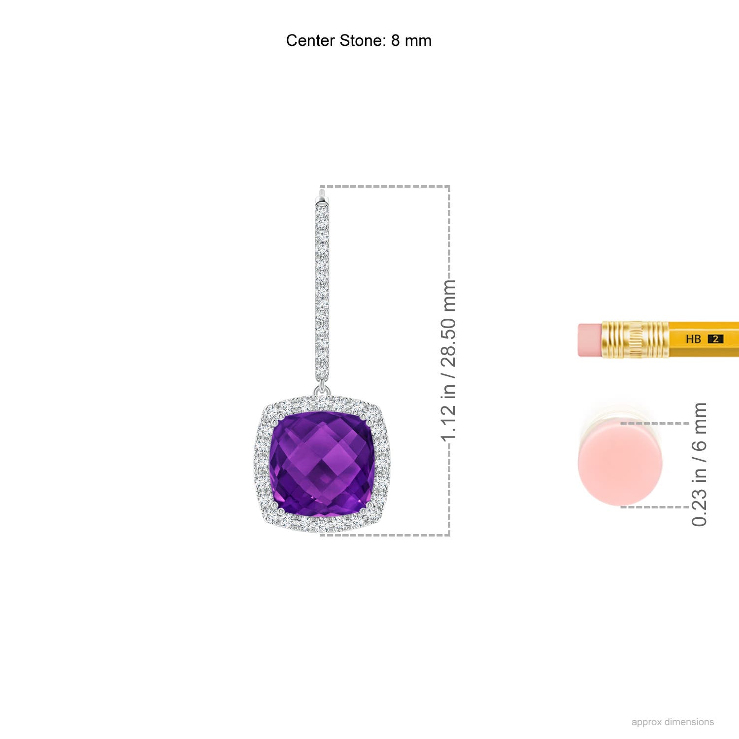 AAAA - Amethyst / 5.42 CT / 14 KT White Gold