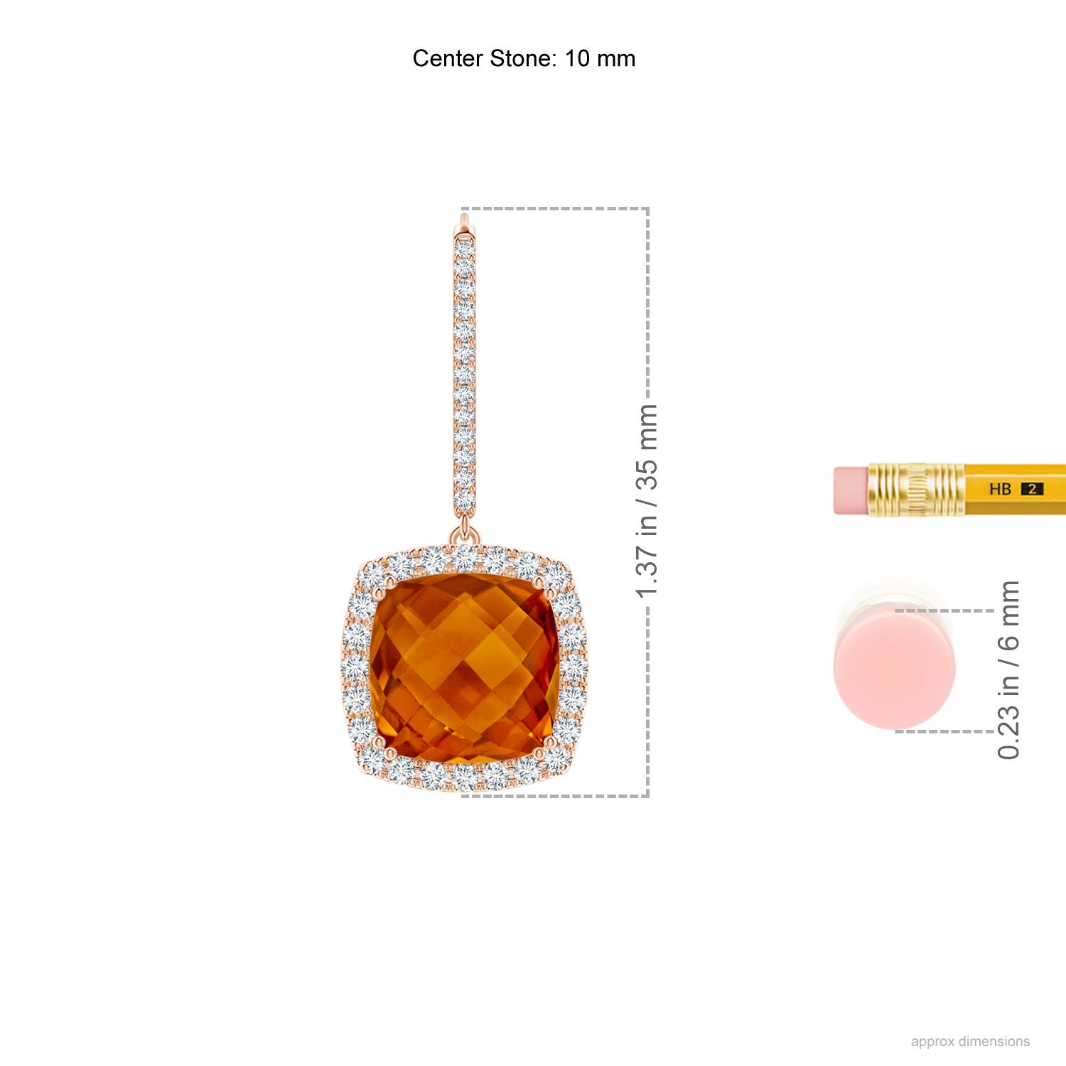 AAAA - Citrine / 8.78 CT / 14 KT Rose Gold