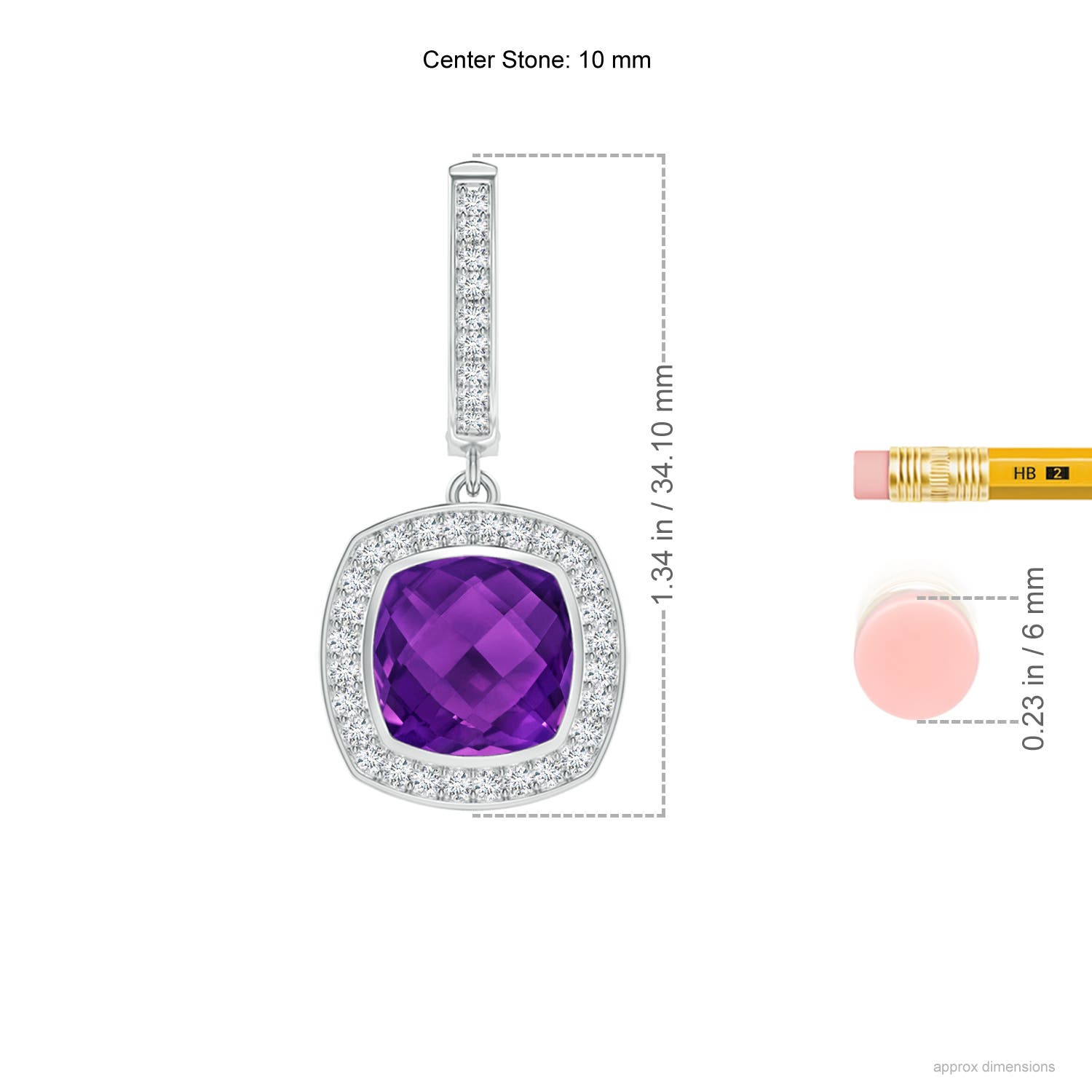 AAAA - Amethyst / 8.89 CT / 14 KT White Gold