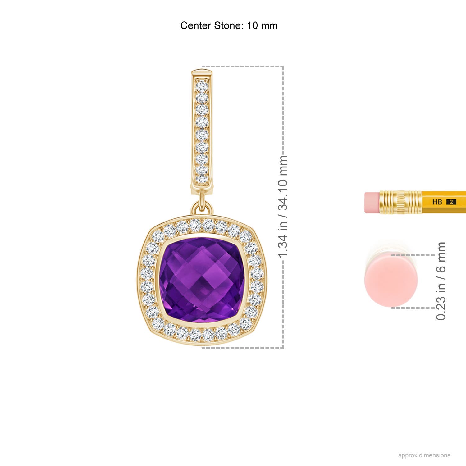 AAAA - Amethyst / 8.89 CT / 14 KT Yellow Gold