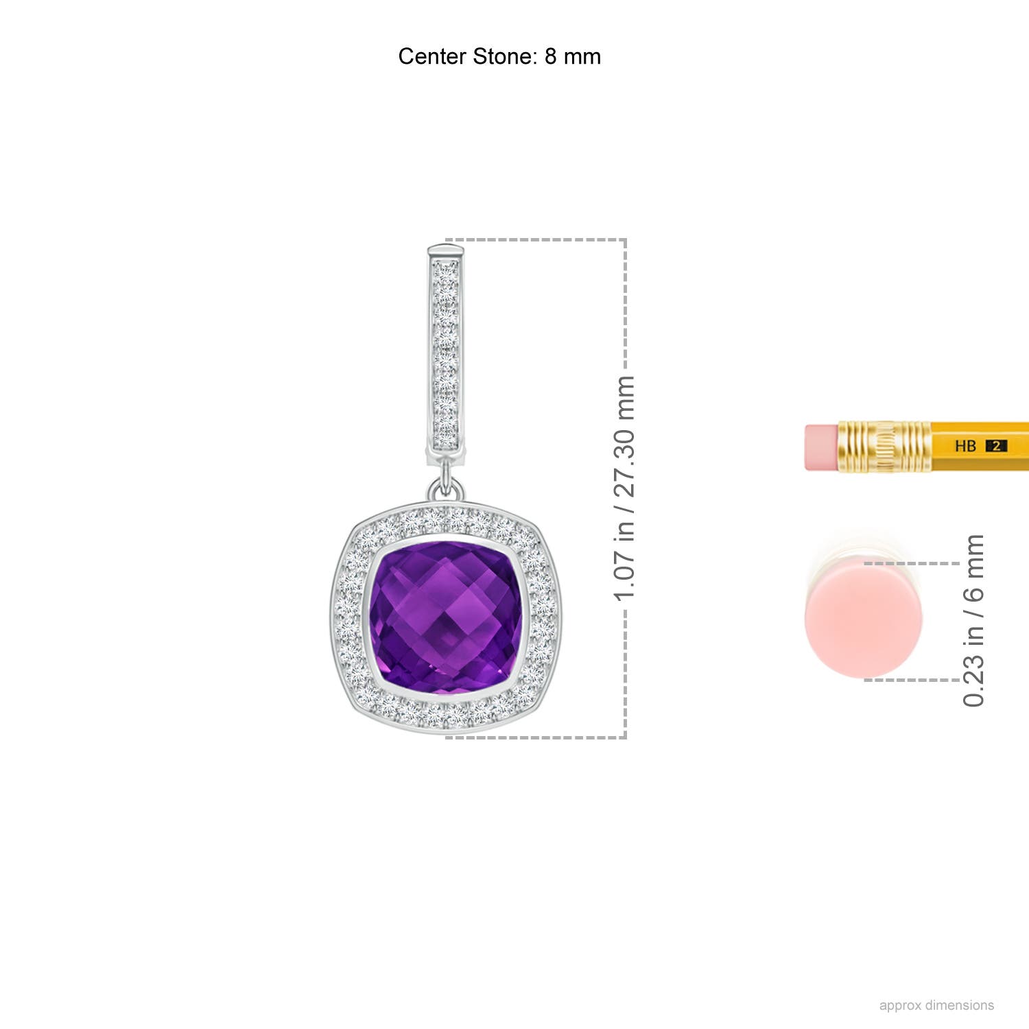 AAAA - Amethyst / 5.44 CT / 14 KT White Gold