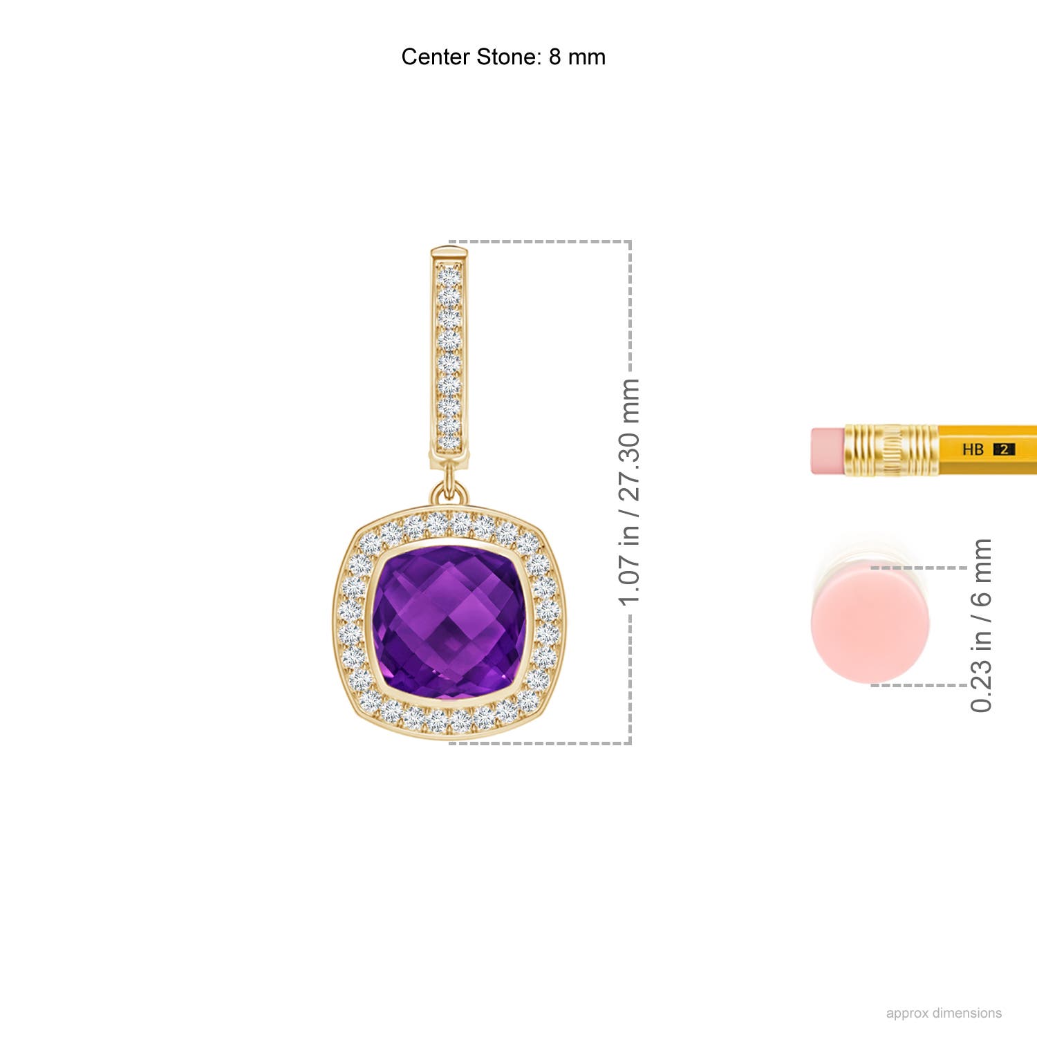 AAAA - Amethyst / 5.44 CT / 14 KT Yellow Gold