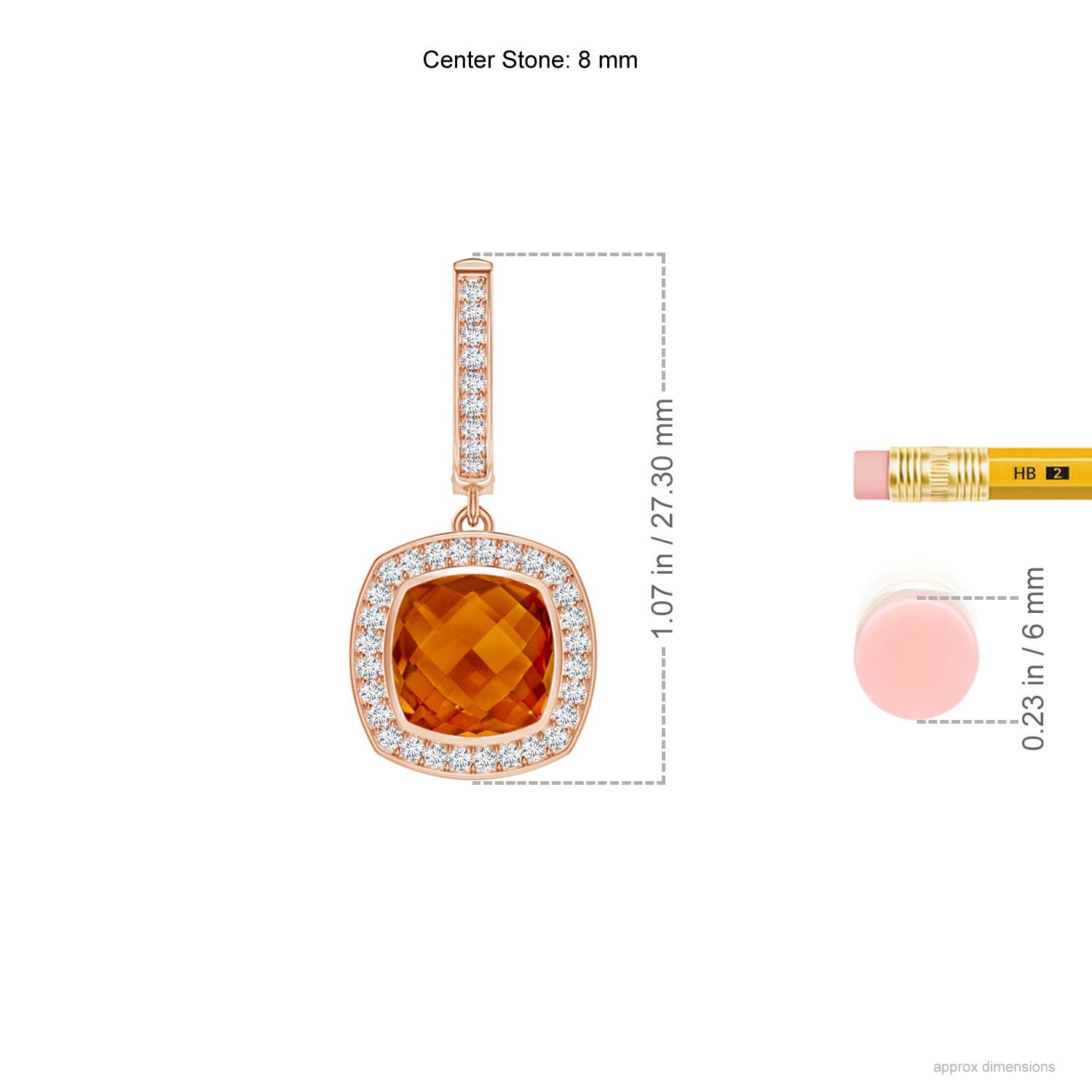 AAAA - Citrine / 5.44 CT / 14 KT Rose Gold