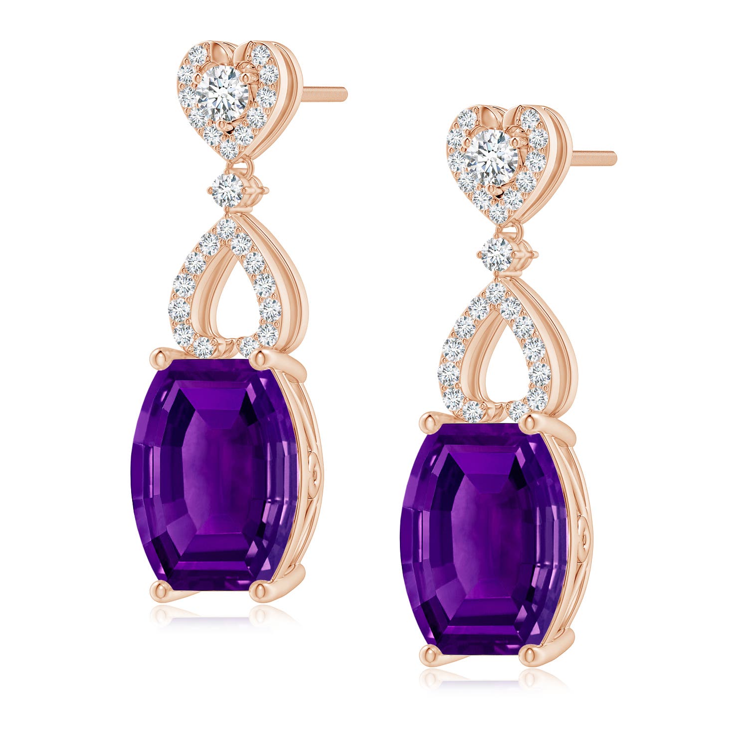 AAAA - Amethyst / 6.15 CT / 14 KT Rose Gold