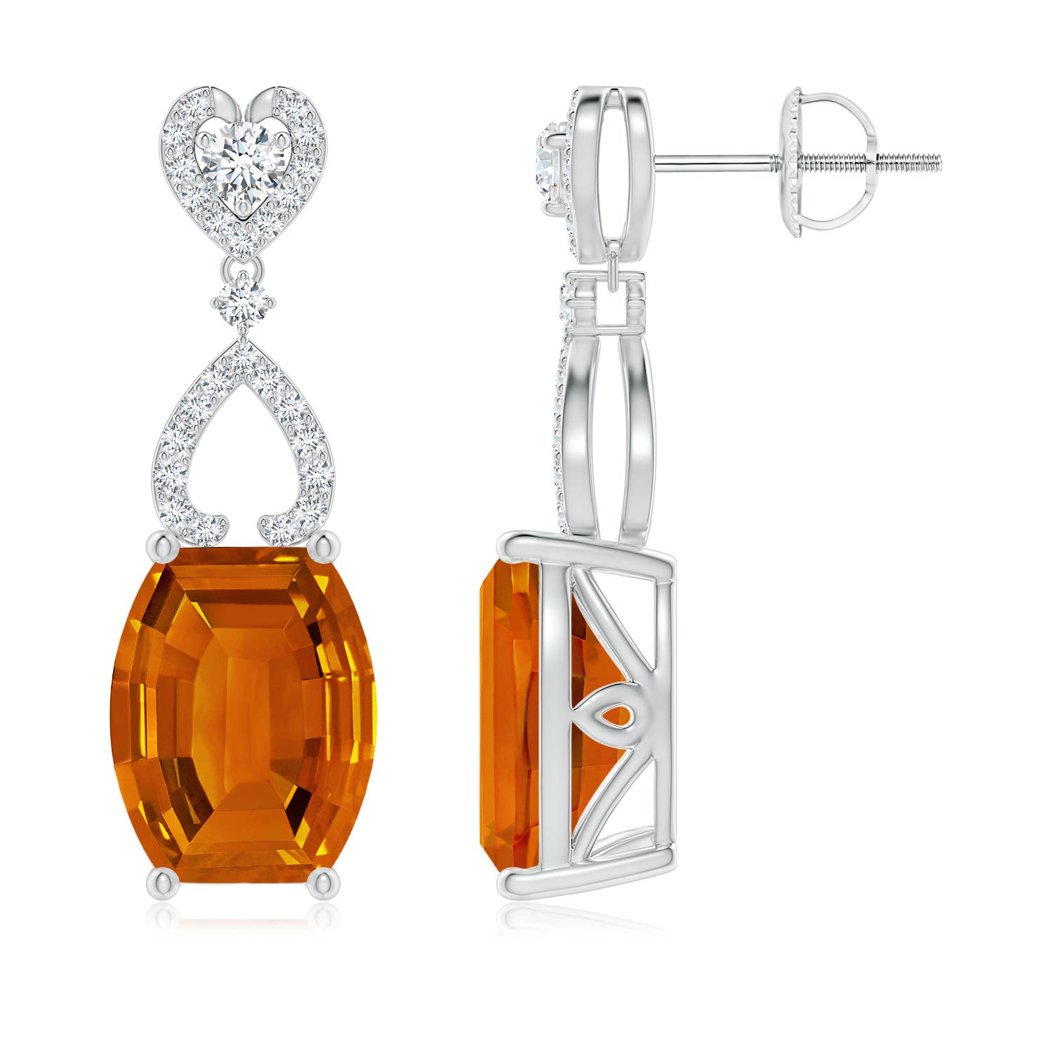 AAAA - Citrine / 6.15 CT / 14 KT White Gold