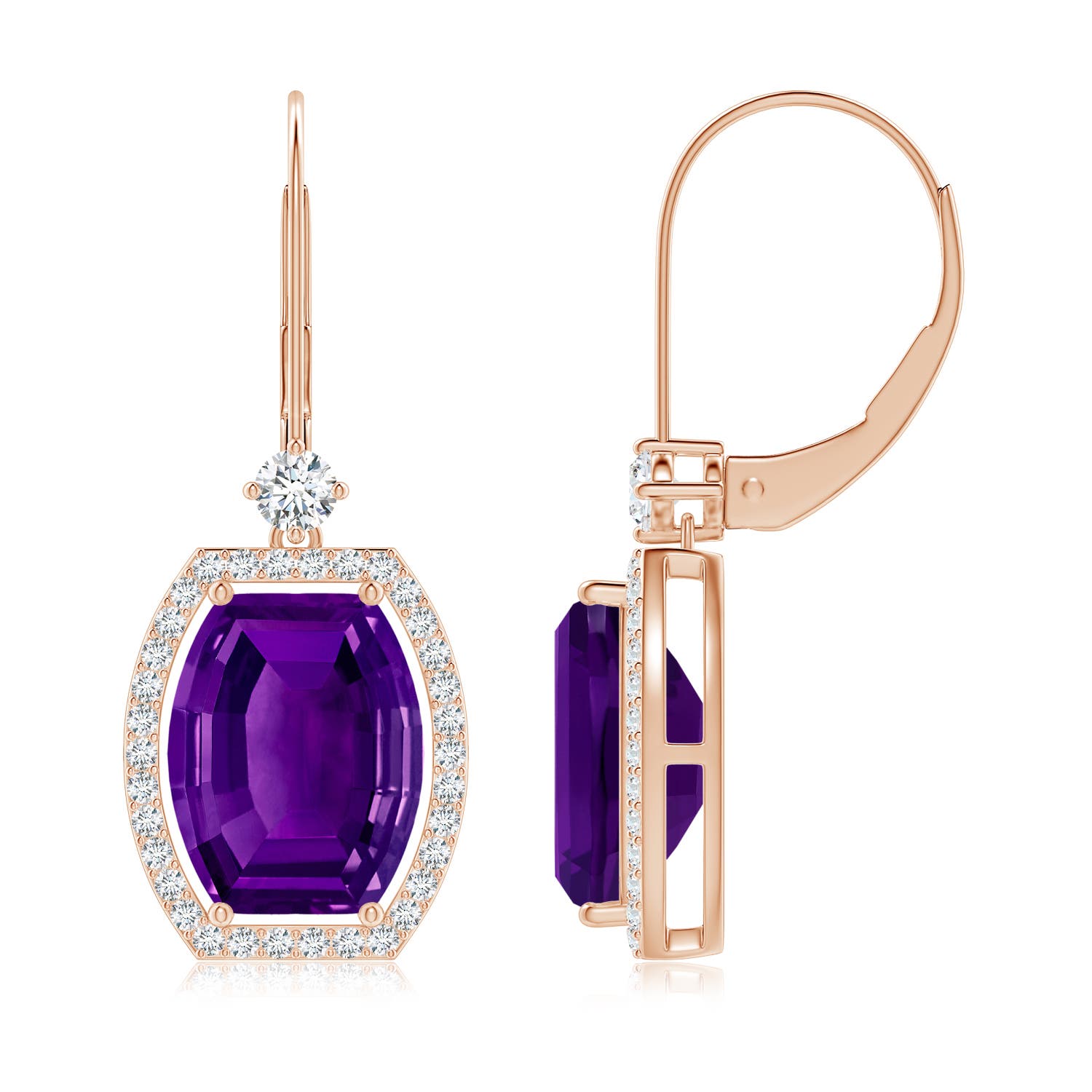 AAAA - Amethyst / 6.29 CT / 14 KT Rose Gold