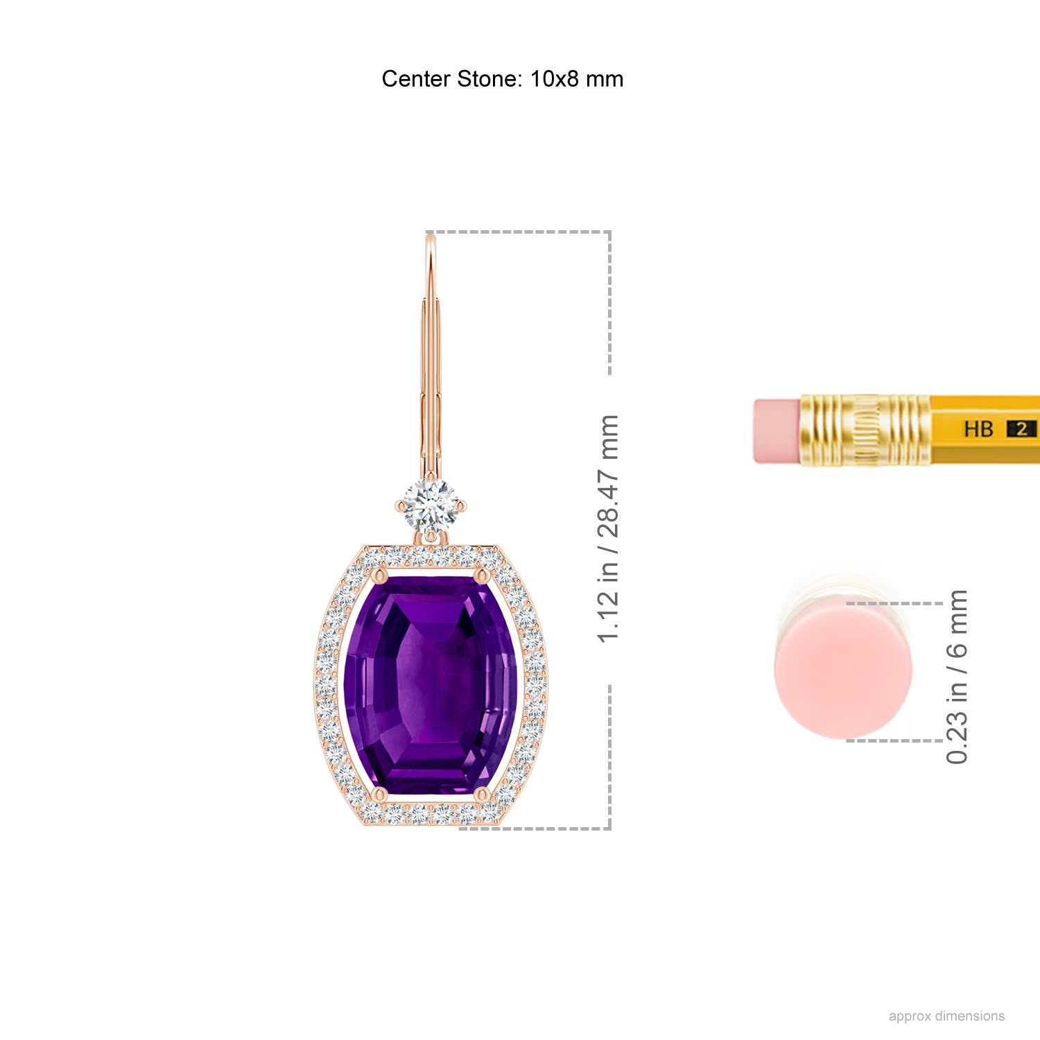 AAAA - Amethyst / 6.29 CT / 14 KT Rose Gold