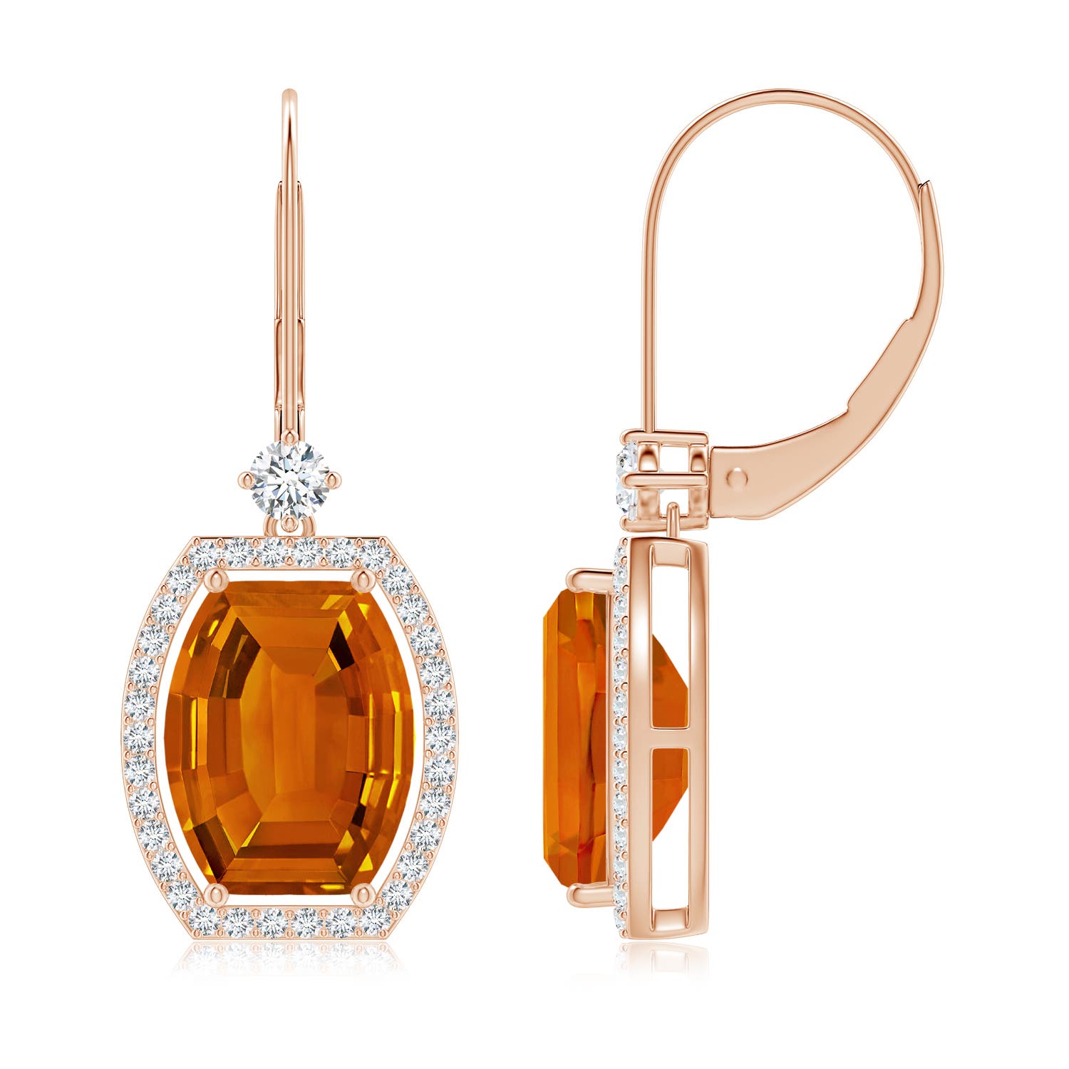 AAAA - Citrine / 6.29 CT / 14 KT Rose Gold