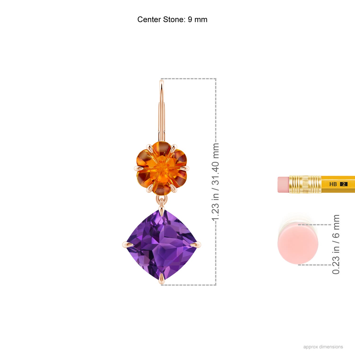 AAAA - Amethyst / 8.82 CT / 14 KT Rose Gold