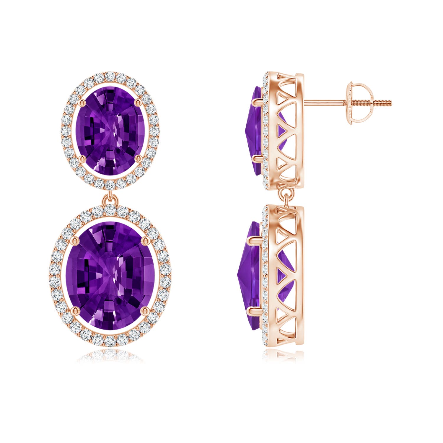 AAAA - Amethyst / 14.22 CT / 14 KT Rose Gold