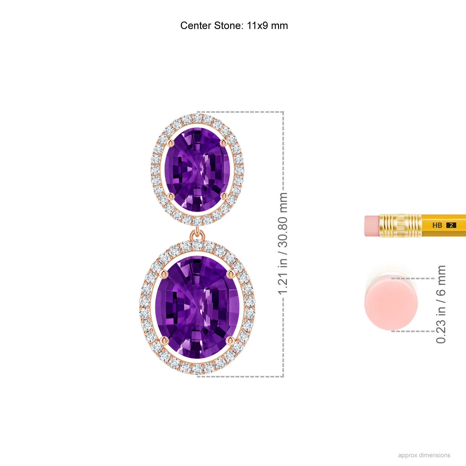 AAAA - Amethyst / 14.22 CT / 14 KT Rose Gold