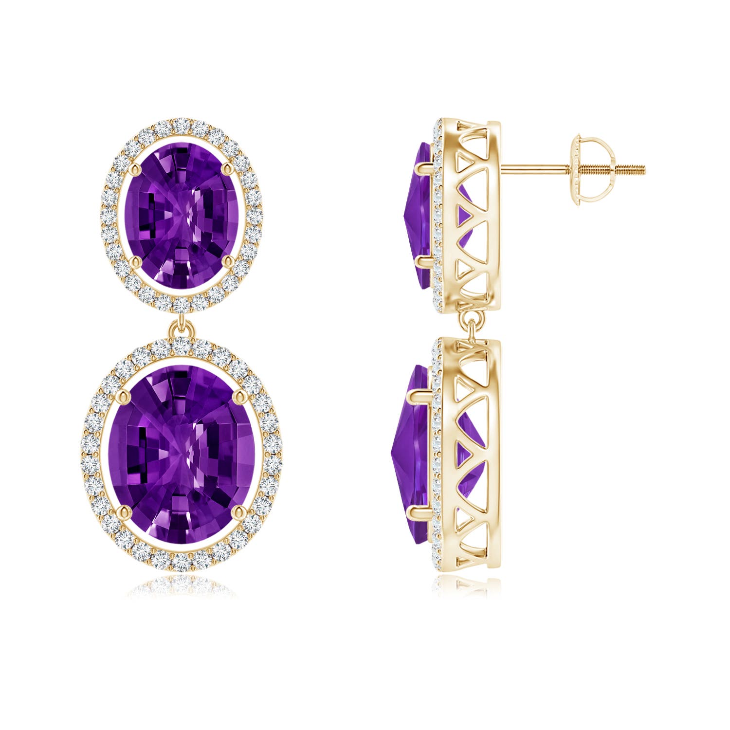 AAAA - Amethyst / 14.22 CT / 14 KT Yellow Gold